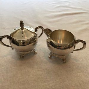 F. B. Rogers 1883 Silverplate Sugar and Creamer